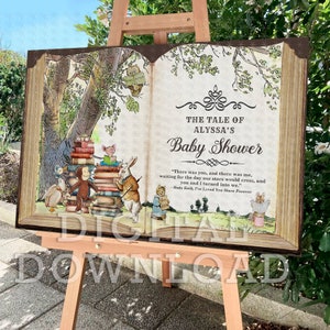 MADE-To-Order Digital File/ Storybook Baby Shower Welcome Sign