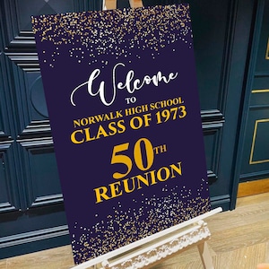 MADE-to-Order Digital File / Custom Colored Welcome Sign / 50th 40th 25th Class Reunion / Personalized For You