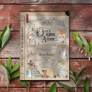 MADE-To-Order 5x7 Digital Invitation / Storybook Theme Invitation / Customized for You