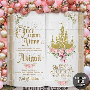 MADE-To-Order Digitale Datei / Es war einmal Buch Hintergrund / Personalisiert für Sie