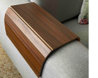 Arm Table ,Wood Armrest Table, Simple and Functional Couch Tray, Sofa Arm Tray Table, Couch Sofa Arm Rest Table