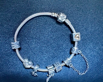 Bracciale con ciondoli Pandora - Argento