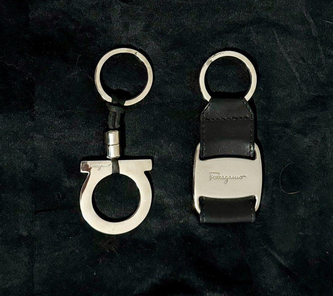 Set of 2 Salvator Ferragamo Key Rings Vintage Etsy