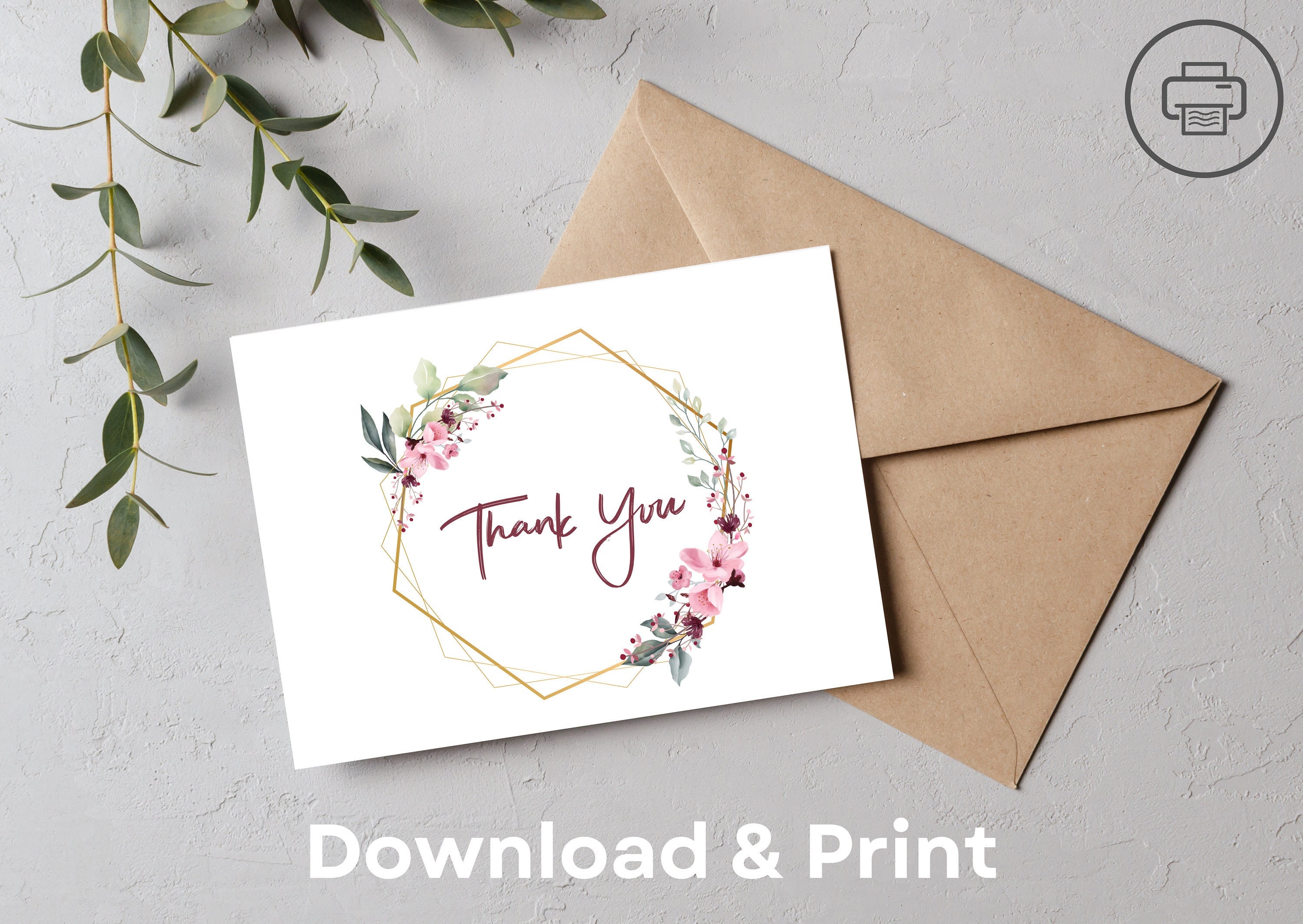 Printable, Digital Cards, Digital Thank You Card, Digital Products