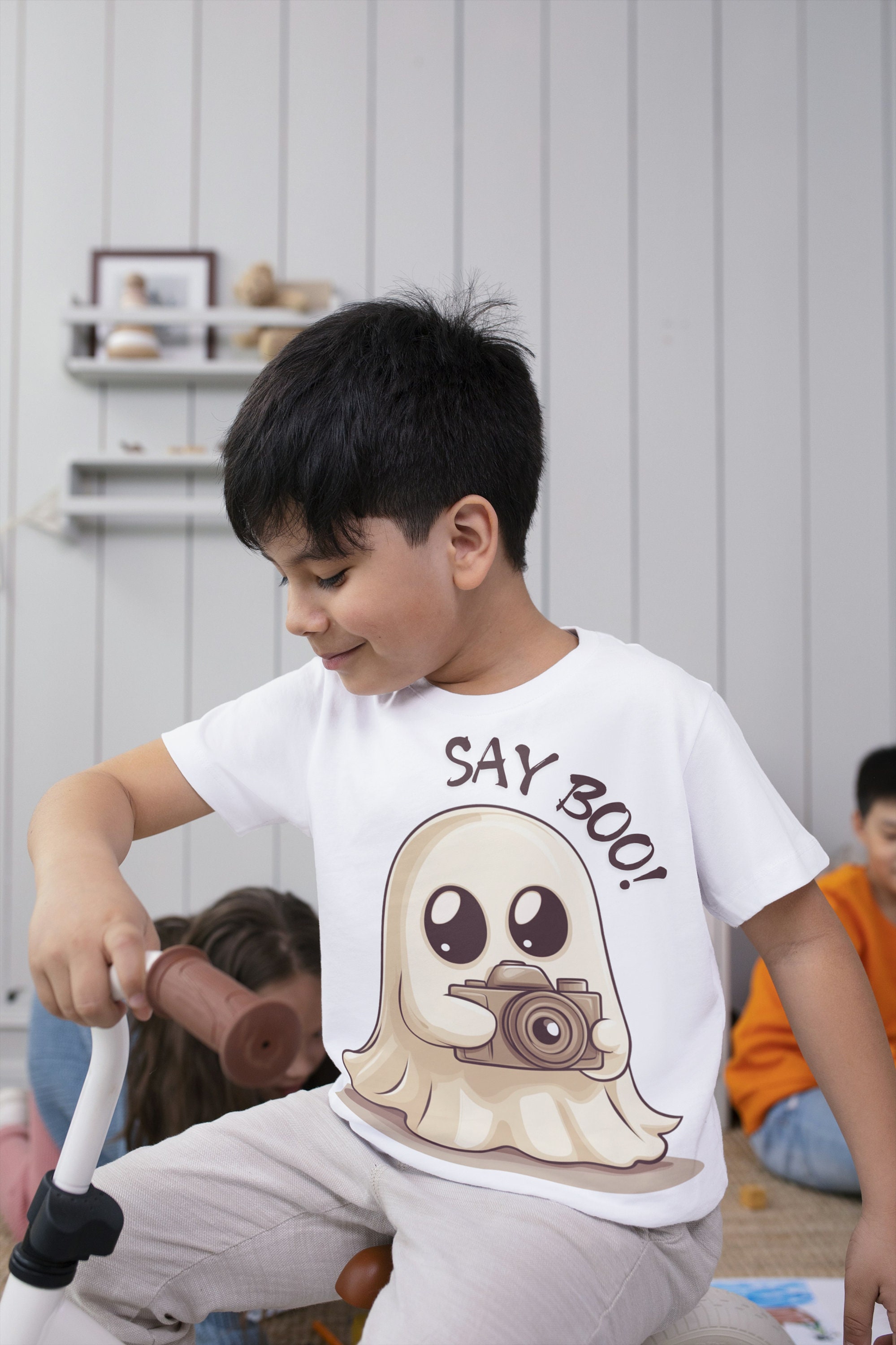 Say Boo PNG, Photographer Halloween Png, Ghost With Camera PNG ...