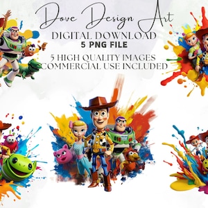 Toy Story Splash and Watercolor Digital Design PNG file sublimation - 2 , High Resolution , Instant Digital PNG Download , PNG Tshirt design