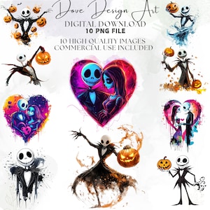 Jack Skellington Halloween Pumpkin King PNG , Jack Skellington PNG , Halloween Skeleton Png, File Splash Watercolor Transparent Download Png
