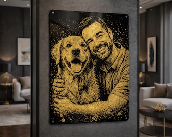 Retrato de perro personalizado, regalo para mascotas, regalo personalizado para amantes de los perros, regalo conmemorativo para mascotas, pintura de gato personalizada a partir de una foto, regalo para mamá perro, arte de pared, decoración del hogar