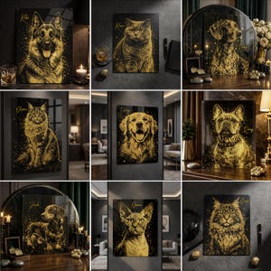 Huisdier gedenkteken huisdier portret op maat van foto gepersonaliseerd cadeau honden gedenkteken cadeau hondenliefhebber cadeaus kat portret huisdier verlies cadeau schilderij