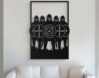 Viking Wall Art, Skjaldborg Wall Art, Shield Wall Wall Art, Viking Warrior Wall Art, Viking Metal Wall Art, Viking Gifts, Nordic Wall Art