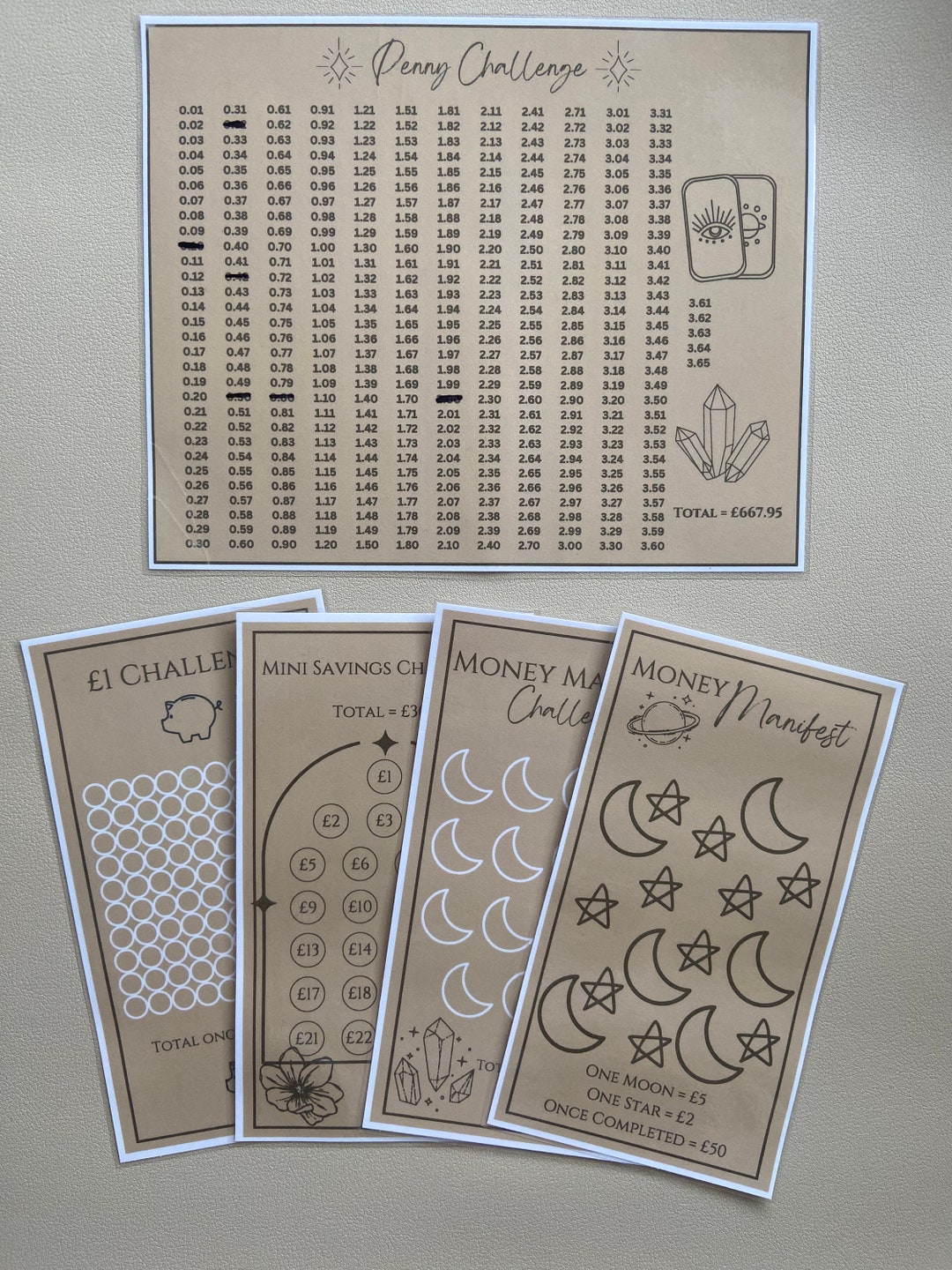Money Challenge Tracker Bundle - Etsy