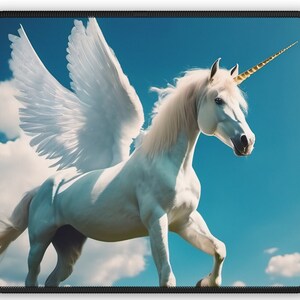 Winged Unicorn Mouse Pad: Gaming Desk Decor, Easy-Clean Surface (9x7)