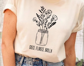 Maestra Bilingue Floral Shirt, Spanish Teacher Shirt, Language Teacher Shirt, Minimalistic Maestra shirt, Maestra flowers shirt