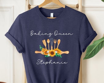 Personalisiertes Bäcker-T-Shirt, lustiges Backen-Liebhabergeschenk