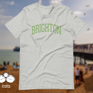 The &quot;Brighton&quot; Varsity T-Shirt | UK, Sussex, Local, American College Tee, Sports Shirt, Unisex, Gifts for Him, for Her, for Them