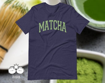 Camiseta Matcha / Camiseta estilo universitario de té verde