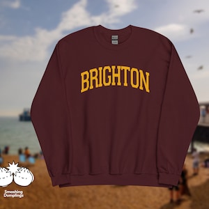 The &quot;Brighton&quot; Varsity Sweater | UK, Sussex, Local, American College Sweatshirt, Jumper, Sports Shirt, Unisex, Gifts for Him, for Her