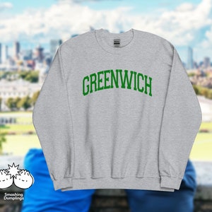 The &quot;Greenwich&quot; Varsity Sweater | South London Local, American College Sweatshirt, Jumper, Sports Shirt, Unisex, Gifts for Him, for Her