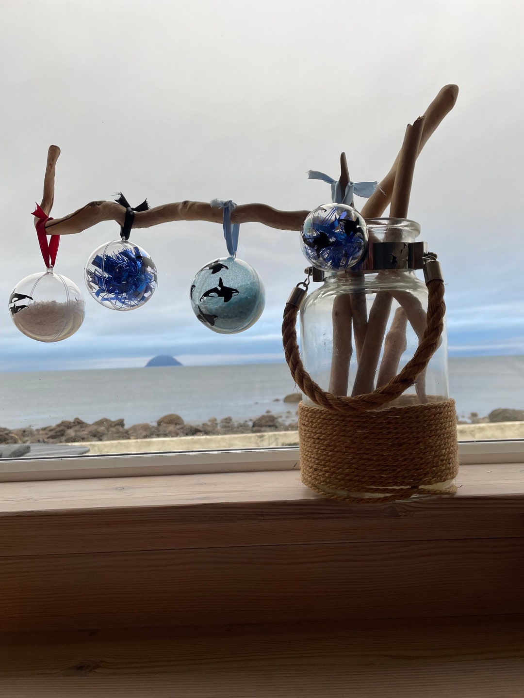 Orca killer Whale Christmas Baubles John Coe/ Aquarius Etsy UK
