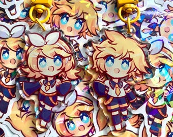 Kagamine Len + Rin-sleutelhangers | Leuke vocaloid acryl bedels