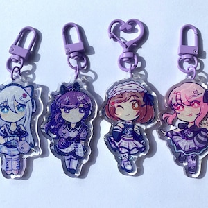 Project Sekai 25:00 at Nightcord Keychains (Kanade Yoisaki, Mafuyu Asahina, Ena Shinonome, Mizuki Akiyama) Cute PJSK Acrylic Charms