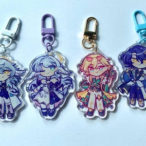 Honkai Star Rail Keychains (Sunday, Robin, Aventurine, Dr Ratio) Penacony HSR Acrylic Chibi Keychains