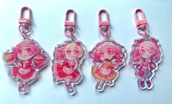 Project Sekai Pink Diner Acrylic Keychains (emu Otori, Saki Tenma