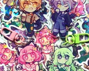 Project Sekai Wonderlands X Showtime 2.5&#39;&#39; Acrylic Keychains (Tsukasa Tenma, Emu Otori, Nene Kusanagi, Rui Kamishiro) PJSK Charms