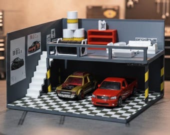 1/64 Scale Car Garage Model Diorama - Etsy