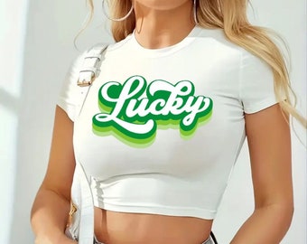 Lucky  St Patrick’s day crop top