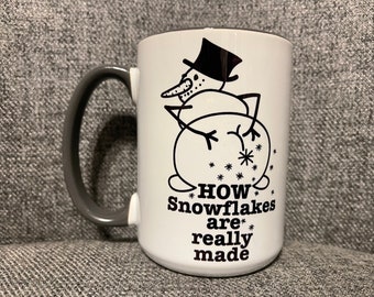 Funny Ceramic Snowman Mug 15 oz.