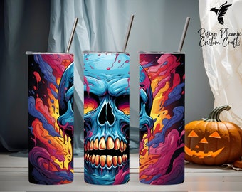 Glow in the dark Halloween Skeleton Tumbler 20 oz.