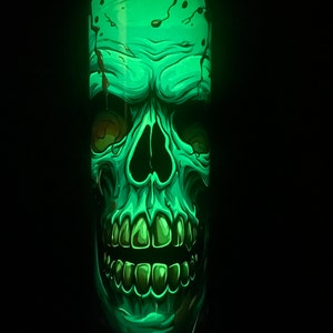 Glow in the dark Halloween Skeleton Tumbler 20 oz. image 3