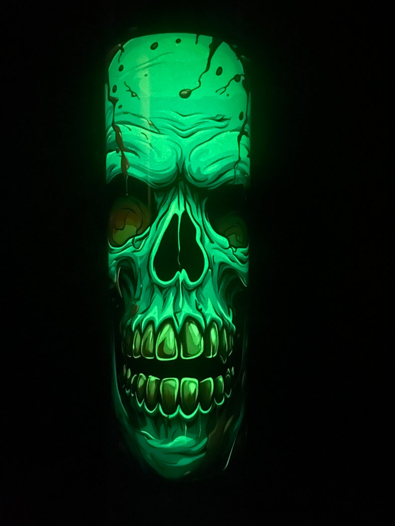 Glow in the dark Halloween Skeleton Tumbler 20 oz. image 3