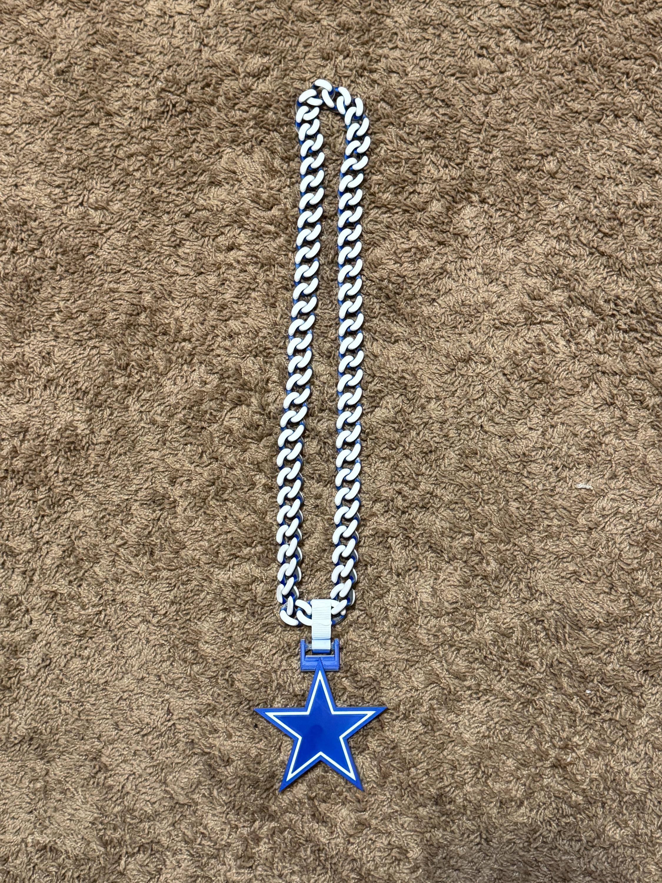 thumbnail image 2 of 1989 Dallas Cowboys .925 Sterling Silver Helmet Pendant Necklace - Twins Jewelry 2 of 2