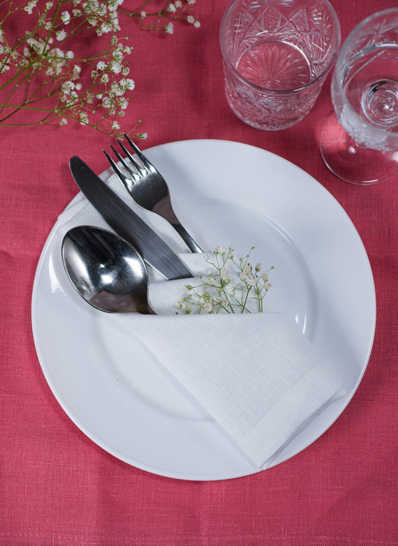 Elevate Your Table Setting with Off-White Linen Cloth Napkins