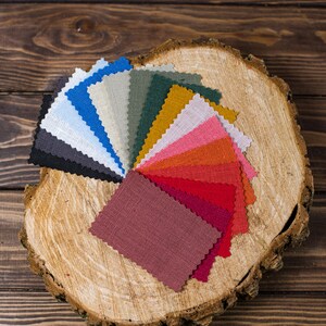 Linen fabric samples
