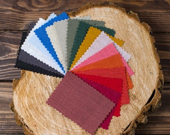 Linen fabric samples