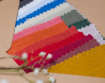 Linen fabric samples