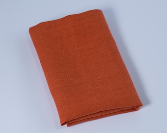 Terracotta linen napkin. Organic table linens decor. Natural cloth napkins. Handmade napkins. Holiday gift