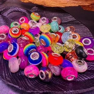 Set di mix di perline del terrore di 5, gioielli del terrore colorati, accessori per capelli, perline del terrore