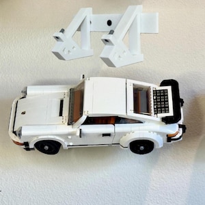 Wall Display Mount for LEGO ICON Cars | 3-Part Holder | Compatible with Iconic & Technic-Style Builds | 45 degree Angle Display