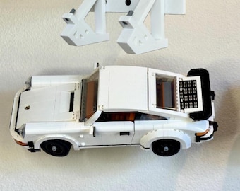 Wall Display Mount for LEGO ICON Cars | 3-Part Holder | Compatible with Iconic & Technic-Style Builds | 45 degree Angle Display