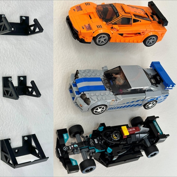 Angled Wall Mount Display for LEGO Speed Champion