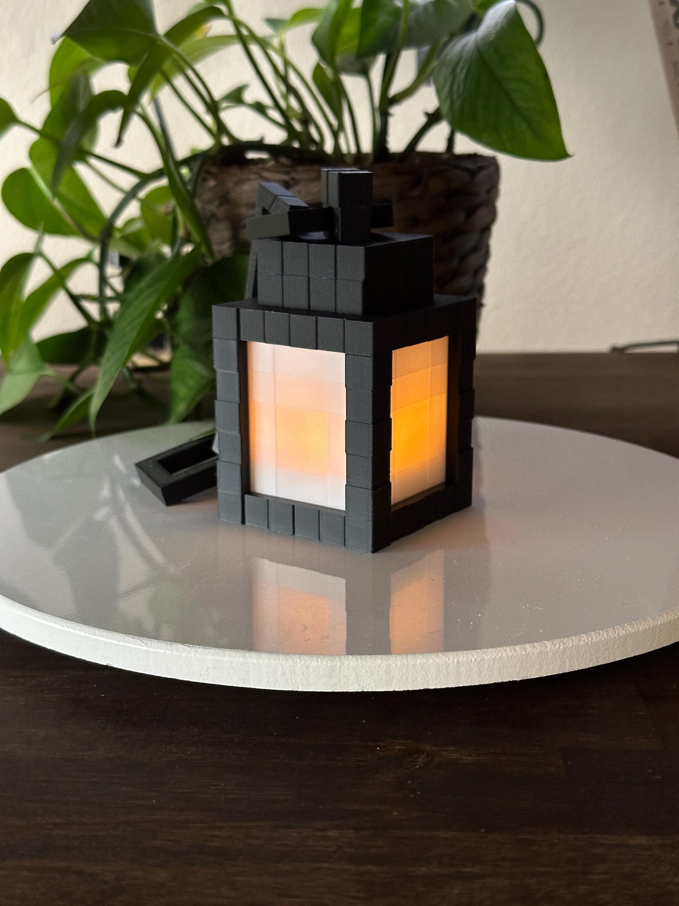 Minecraft Lantern With LED Tea Candle - Etsy