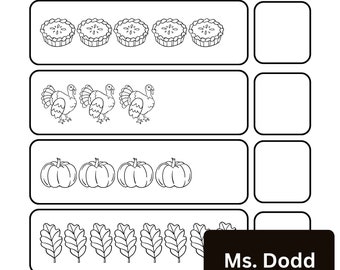 Thanksgiving Counting 0-10 Learning Worksheet