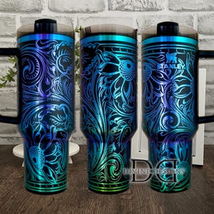 Customized Branded Chroma Laser Engraved Tumbler, Travel Mug Stainless Steel Insulated, Unique Personalized Gift