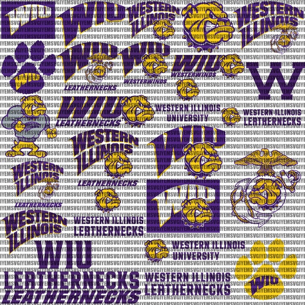 Western Illinois University SVG, Leathernecks SVG, College, Athletics, Football, Basketball, WIU, Mom, Dad, Game Day, Instant Download.