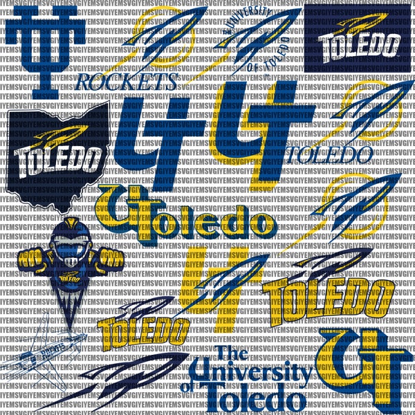 Toledo University SVG, Rockets SVG, College, Athlétisme, Football, Basketball, Maman, Papa, Game Day, Téléchargement instantané.