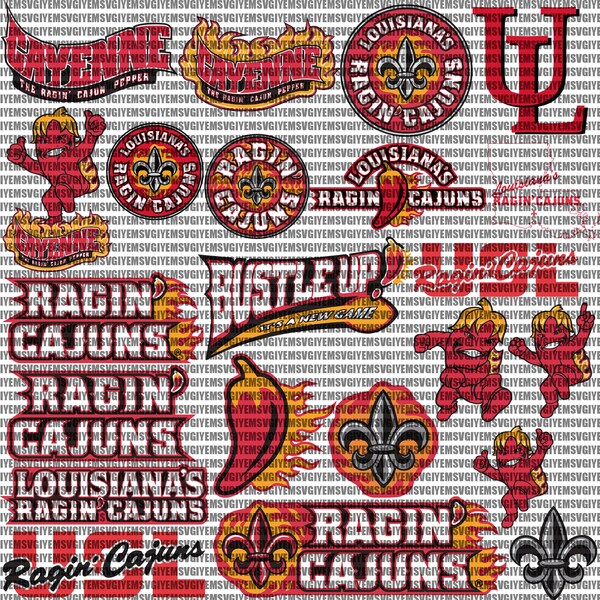 Ragin' Cajuns SVG, Louisiana SVG, College, Leichtathletik, Fußball, Basketball, Universität, Mama, Papa, Spieltag, Sofort Download.